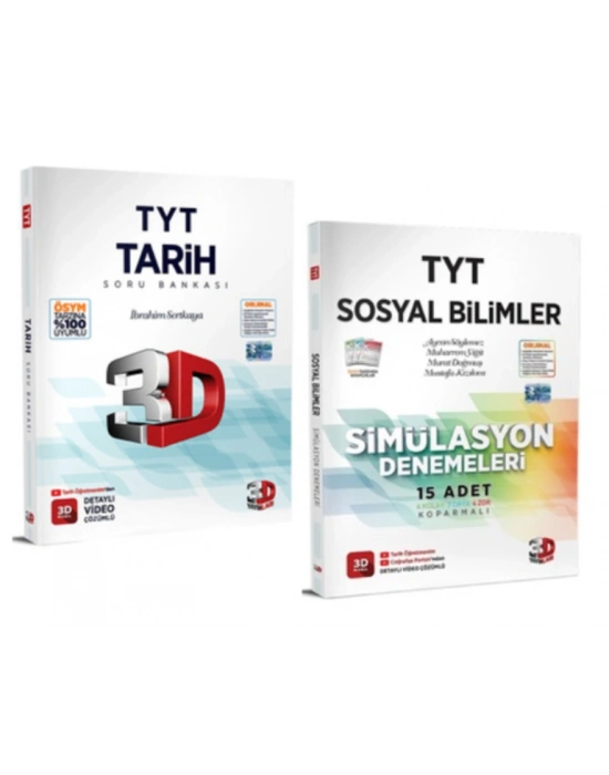 3D YAYINLARI TYT TARİH SORU BANKASI - TYT SOSYAL BİLİMLER SİMÜLASYON DENEME
