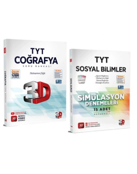 3D YAYINLARI TYT ÇOĞRAFYA SORU BANKASI - TYT SOSYAL BİLİMLER SİMÜLASYON DENEME