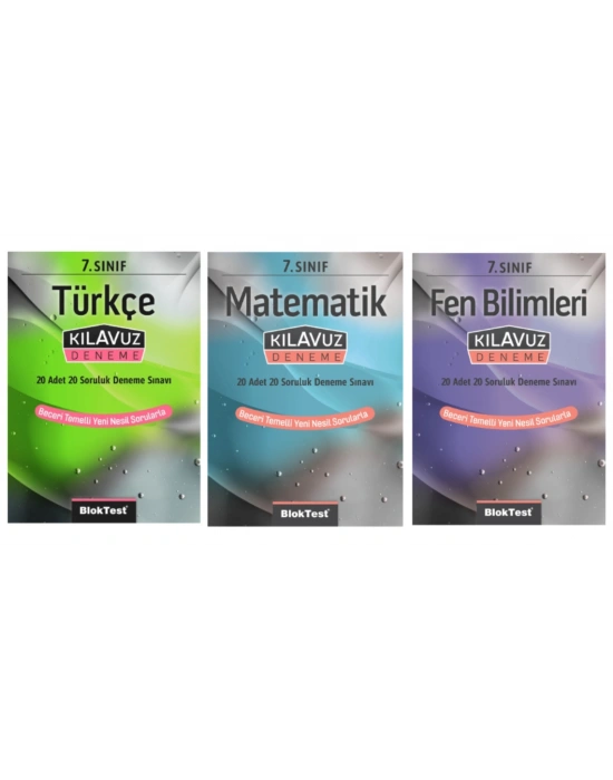 TUDEM YAYINLARI 7.SINIF TÜRKÇE - MATEMATİK - FEN BİLİMLERİ 20 SORULUK 20 Lİ DENEME