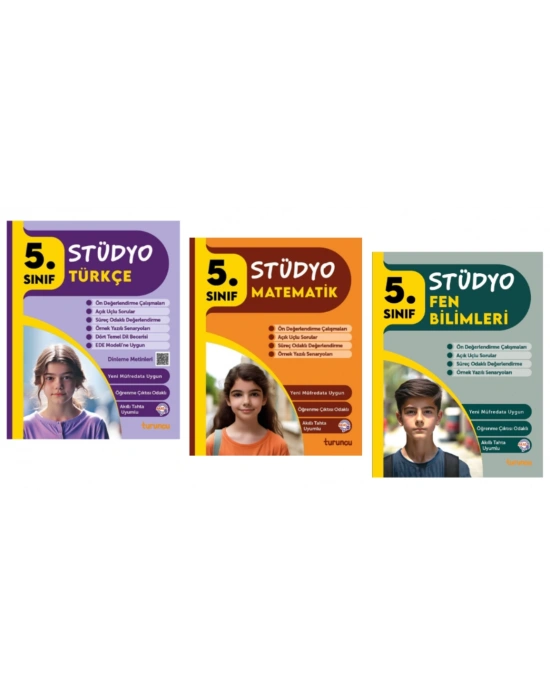 TUDEM YAYINLARI 5.SINIF STÜDYO TÜRKÇE - MATEMATİK - FEN BİLİMLERİ  3LÜ SET