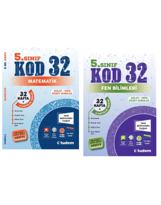TUDEM YAYINLARI 5.SINIF KOD 32  MATEMATİK - FEN BİLİMLERİ