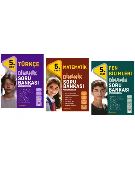 TUDEM YAYINLARI 5.SINIF DİNAMİK TÜRKÇE - MATEMATİK - FEN BİLİMLERİ - SORU BANKASI