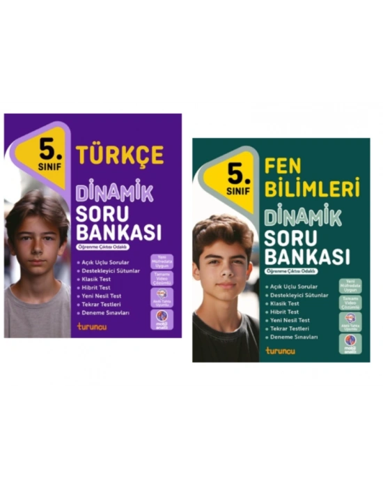 TUDEM YAYINLARI 5.SINIF DİNAMİK TÜRKÇE - FEN BİLİMLERİ  SORU BANKASI