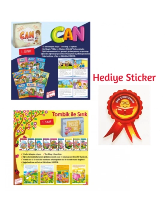GİZEMLİ BAHÇE 1.SINIF CAN SERİSİ 10LU HİKAYE - TOMBİK İLE SIRIK 10LU HİKAYE SETİ