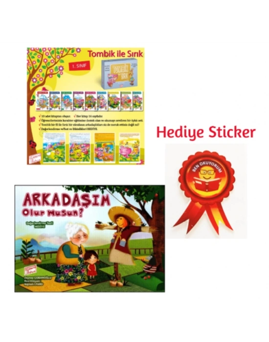 GİZEMLİ BAHÇE 1.SINIF TOMBİK İLE SIRIK 10LU HİKAYE - ARKADAŞIM OLURMUSUN 10LU HİKAYE SETİ