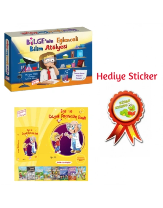 GİZEMLİ BAHÇE 2.SINIF BİLGENİN EĞLENCELİ BİLİM ATÖLYESİ 10LU HİKAYE - EGE İLE ÇILGIN PROFEÖR BANİ  HİKAYE SETİ