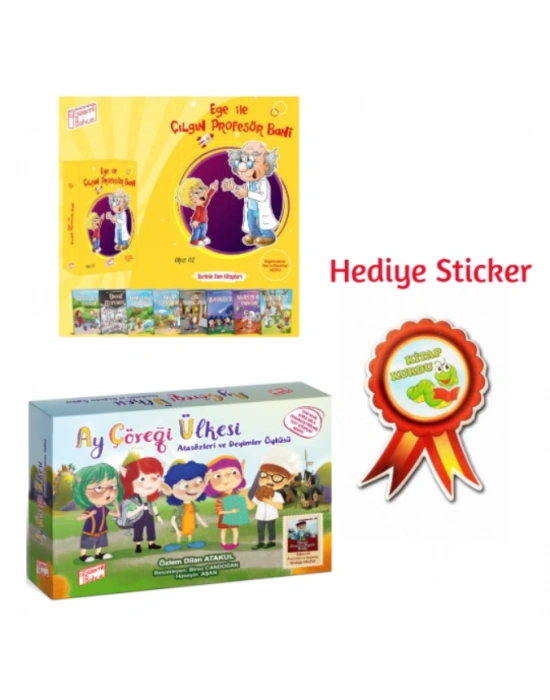 GİZEMLİ BAHÇE 2.SINIF EGE İLE ÇILGIN PROFESÖR BANİ HİKAYE SETİ -  AY ÇÖREĞİ ÜLKESİNDE ATASÖZLERİ VE DEYİMLER 10LU HİKAYE SETİ