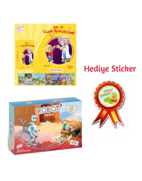 GİZEMLİ BAHÇE 2.SINIF EGE İLE ÇILGIN PROFESÖR BANİ HİKAYE SETİ - ROBOT ARKADAŞIM 10LU HİKAYE SETİ