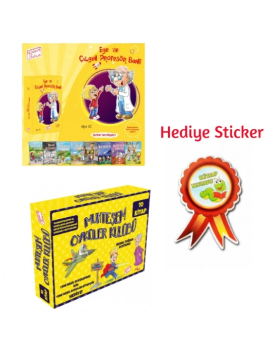 GİZEMLİ BAHÇE 2.SINIF EGE İLE ÇILGIN PROFESÖR BANİ HİKAYE SETİ - MUHTEŞEM ÖYKÜLER KULUBÜ 10LU HİKAYE SETİ