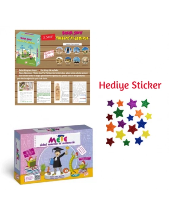 GİZEMLİ BAHÇE 3.SINIF BİZİM SINIF TÜRKİYEYİ GEZİYOR -SİHİRLİ ANAHTAR ve METE MATİK 10LU HİKAYE SETİ