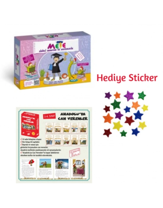 GİZEMLİ BAHÇE 3.SINIF SİHİRLİ ANAHTAR ve METE MATİK - ANADOLUYA CAN VERENLER 10LU HİKAYE SETİ