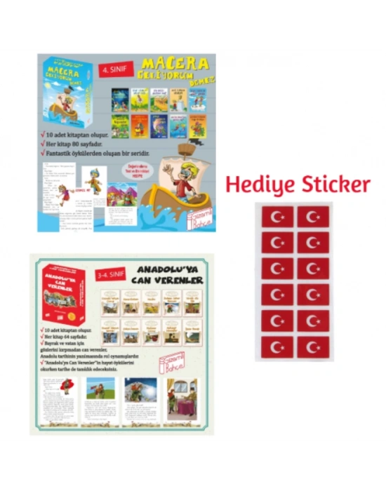 GİZEMLİ BAHÇE 4.SINIF MACERA GELİYORUM DEMEZ 10LU HİKAYE - ANADOLUYA CAN VERENLER 10LU HİKAYE SETİ