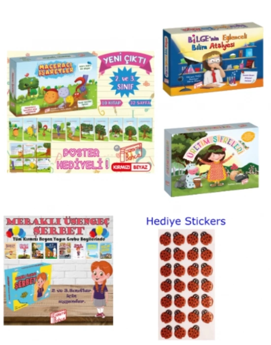 GİZEMLİ BAHÇE 3.SINIF MACERACI İŞARETLER - MERAKLI ÜŞENGEÇ ŞERBET - BİLGENİN EĞLENCELİ BİLİM ATÖLYESİ - ÜRETİM ŞİFRELERİ 4LÜ SET