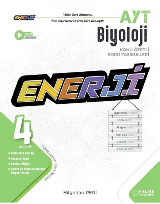 PALME YAYINEVİ YKS AYT ENERJİ BİYOLOJİ KONU ÖZETLİ SORU FASİKÜLLERİ
