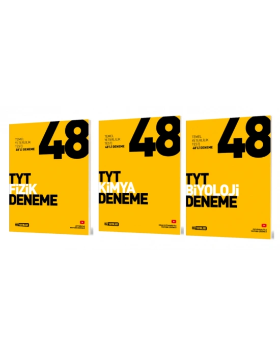 HIZ YAYINLARI TYT FİZİK - KİMYA - BİYOLOJİ 48Lİ DENEME