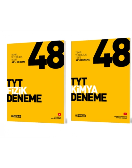 HIZ YAYINLARI TYT FİZİK - KİMYA 48Lİ DENEME