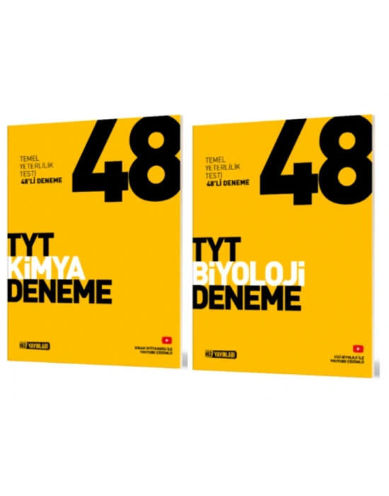 HIZ YAYINLARI TYT KİMYA - BİYOLOJİ 48Lİ DENEME