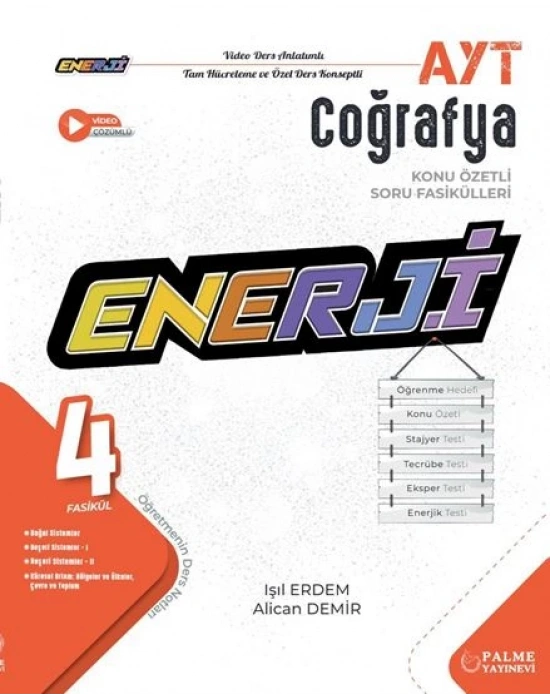 PALME YAYINEVİ YKS AYT ENERJİ COĞRAFYA KONU ÖZETLİ SORU FASİKÜLLERİ