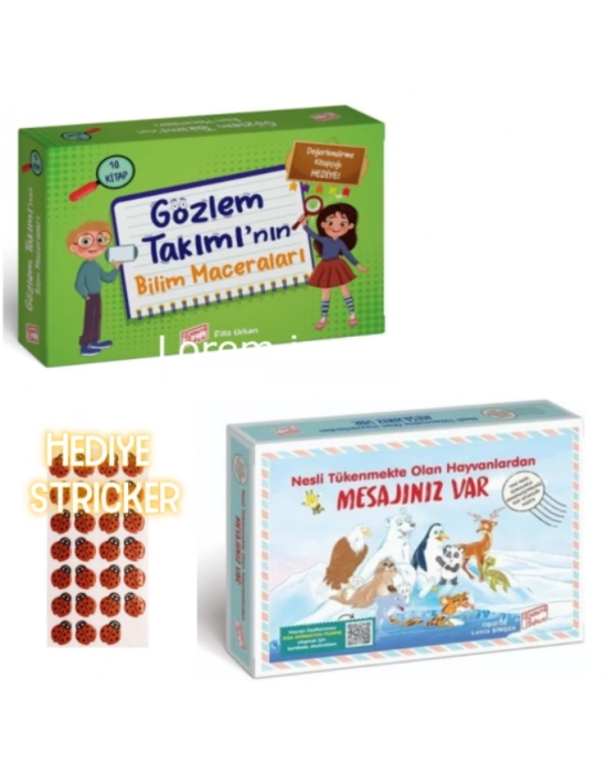 GİZEMLİ BAHÇE GÖZLEM TAKIMININ BİLİM MACERALARI + Nesli Tükenmekte Olan Hayvanlardan Mesajınız Var Hikaye Seti