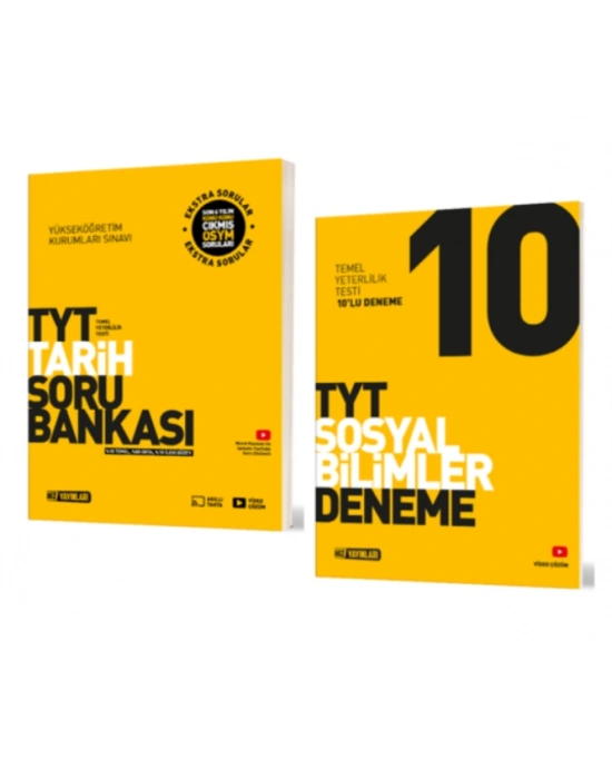 HIZ YAYINLARI TYT TARİH SORU BANKASI + 10 LU SOSYAL BİLİMLER DENEME