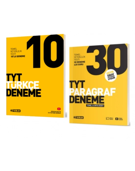 HIZ YAYINLARI TYT 10 LU TÜRKÇE - TEMEL VE ORTA DÜZEY PARAGRAF DENEME