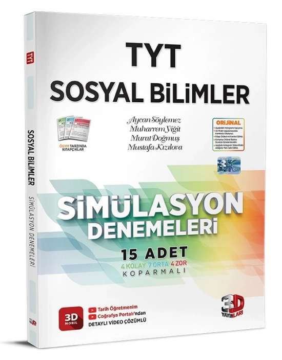 3D YAYINLARI TYT 3D Simülasyon Sosyal Bilimler Denemeleri