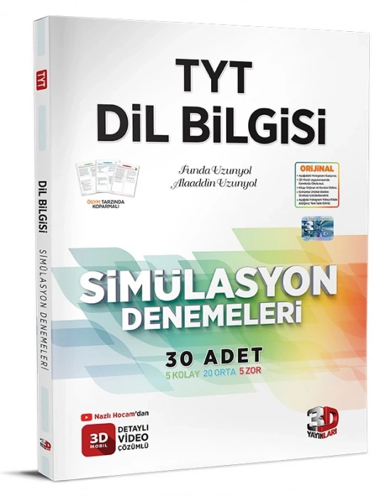 3D YAYINLARI TYT 3D Simülasyon Dilbilgisi Denemeleri