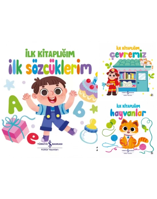 İlk Kitaplığım Hayvanlar + Çevremiz + İlk Sözcüklerim
