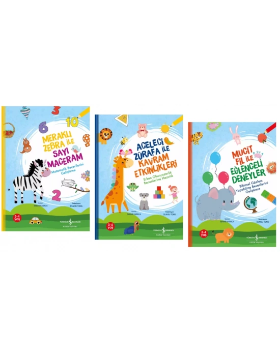 OKUL ÖNCESİ MERAKLI ZEBRA İLE SAYI MACERAM - ACELECİ ZÜRAFA İLE KAVRAM ETKİNLİKLERİ - MUCİT FİL İLE EĞLENCELİ DENEYLER (3 - 4 YAŞ)