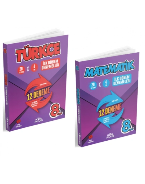KORAY VAROL YAYINLARI 8. SINIF TÜRKÇE - MATEMATİK İLK DÖNEM DENEMELERİ