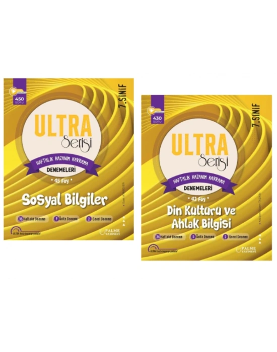 PALME YAYINLARI 7.SINIF SOSYAL BİLGİLER - DİN - KAZANIM KAVRAMA DENEME SETİ