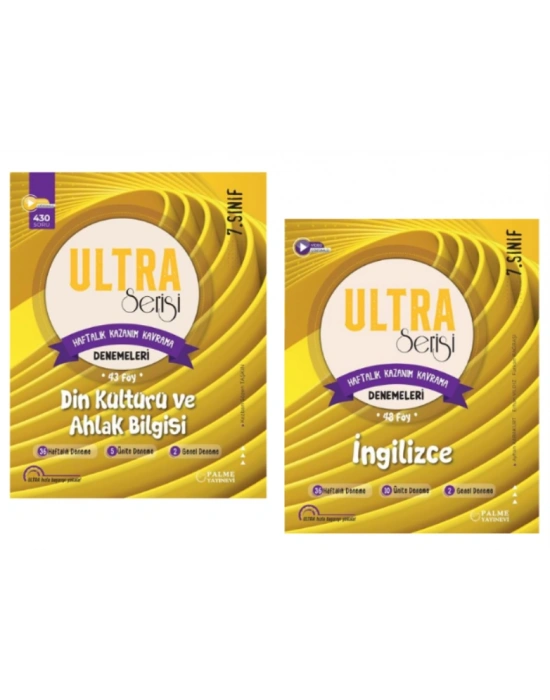 PALME YAYINLARI 7.SINIF DİN - İNGİLİZCE KAZANIM KAVRAMA DENEME SETİ