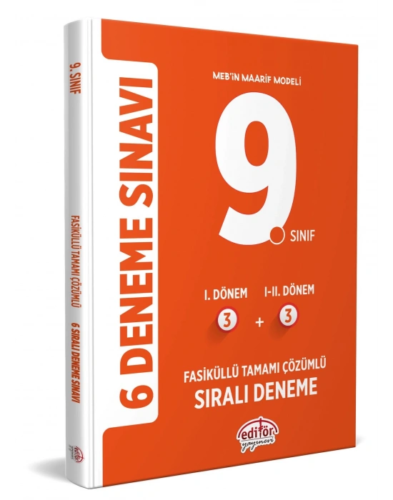 Editör Yayınları 9. Sınıf (3+3) Fasiküllü Tamamı Çözümlü 6 Deneme Sınavı
