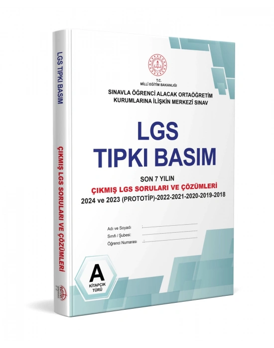 Editör Yayınları LGS Tıpkı Basım Çıkmış Sorular ve Çözümleri
