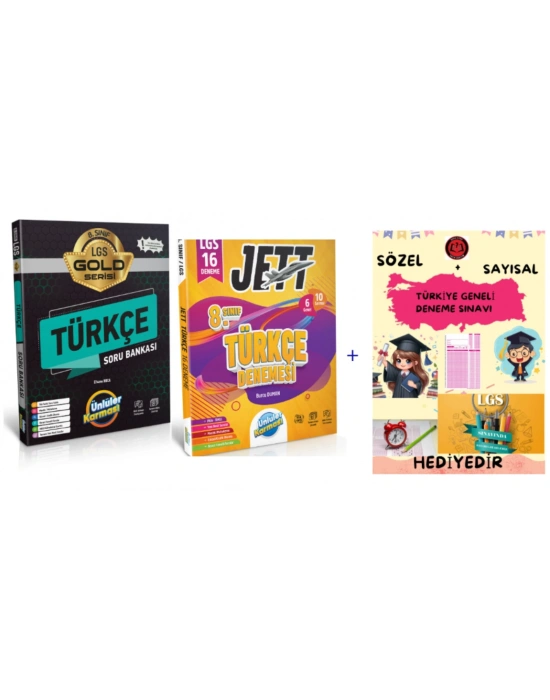 ÜNLÜLER KARMASI 8. SINIF GOLD TÜRKÇE SORU BANKASI VE DENEME