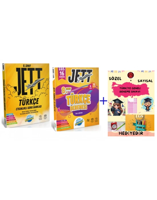ÜNLÜLER KARMASI 8.SINIF JETT TÜRKÇE ETKİNLİKLİ SORU BANKASI + DENEME
