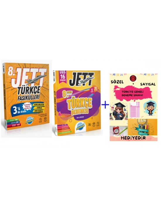 ÜNLÜLER KARMASI 8. SINIF JETT TÜRKÇE FASİKÜLLERİ + DENEME