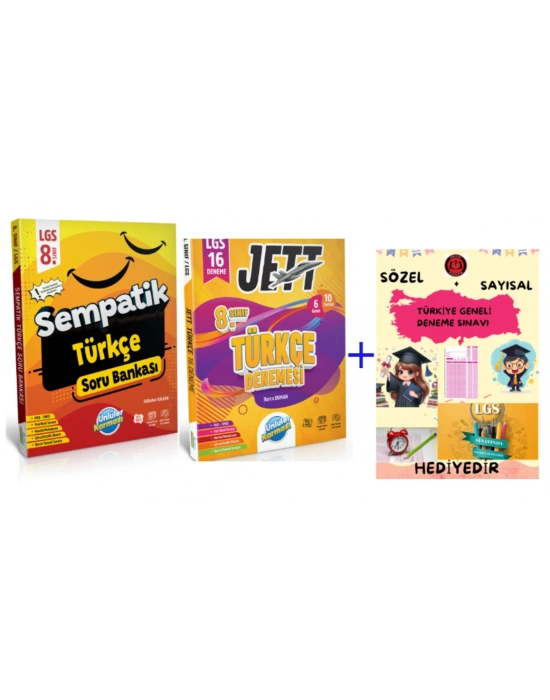 ÜNLÜLER KARMASI 8.Sınıf Sempatik Türkçe Soru Bankası + Deneme