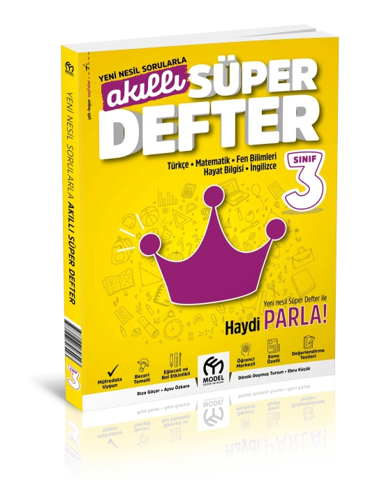 MODEL EĞİTİM YAYINLARI 3. Sınıf Akıllı Süper Defter Tüm Dersler