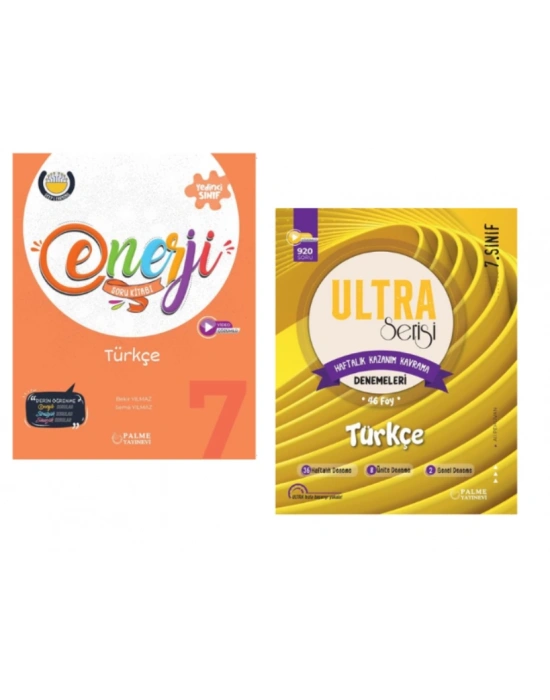 PALME YAYINLARI 7.SINIF TÜRKÇE SORU KİTABI - TÜRKÇE 44 HAFTA KAZANIM KAVRAMA DENEME KİTABI