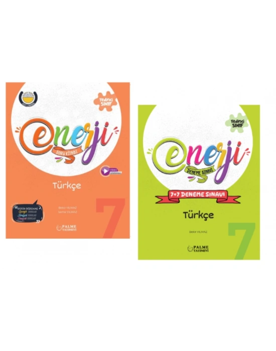 PALME YAYINLARI 7.SINIF ENERJİ TÜRKÇE SORU KİTABI - ENERJİ TÜRKÇE 7+7 DENEME KİTABI