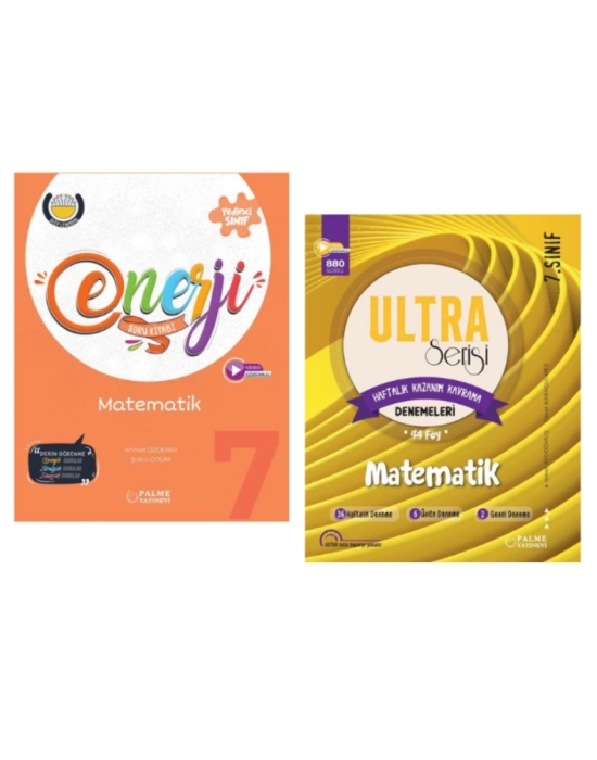 PALME YAYINLARI 7.SINIF ENERJİ MATEMATİK SORU KİTABI - ENERJİ MATEMATİK 44 HAFTA KAZANIM KAVRAMA DENEME KİTABI