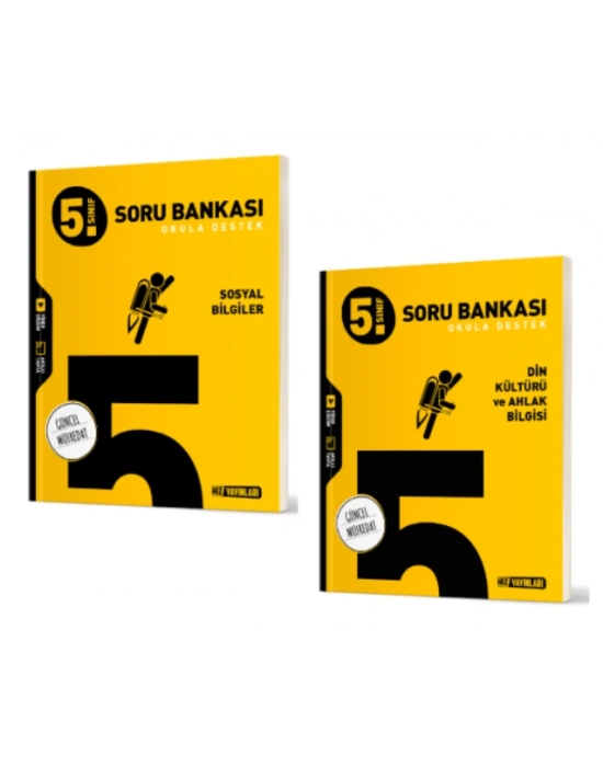 HIZ YAYINLARI 5. SINIF SOSYAL BİLGİLER ve DİN KÜLTÜRÜ VE AHLAK BİLGİSİ SORU BANKASI