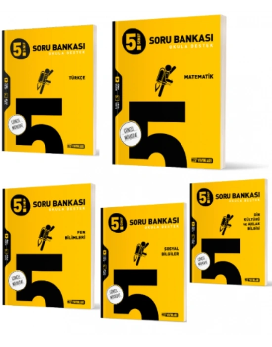HIZ YAYINLARI 5. SINIF TÜRKÇE - MATEMATİK - FEN - SOSYAL - DİN SORU BANKALARI