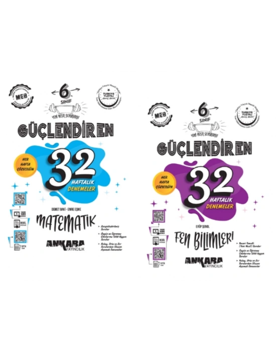 ANKARA YAYINCILIK 6. Sınıf Matematik - Fen Bilimleri Güçlendiren 32 Deneme