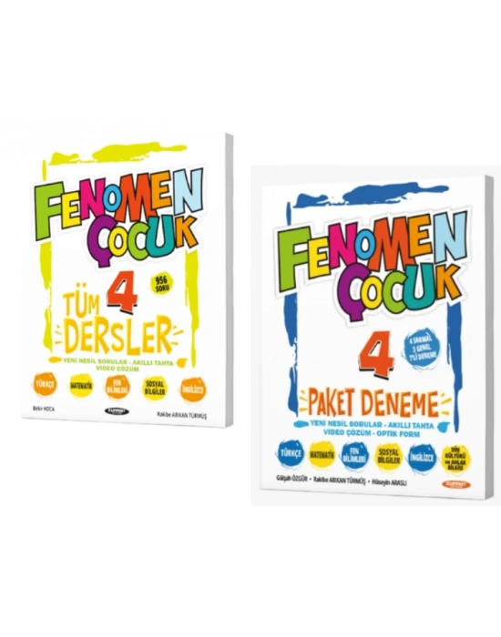 FENOMEN YAYINCILIK 4 Tüm Dersler Yeni Nesil Soru Bankası ve Paket Deneme