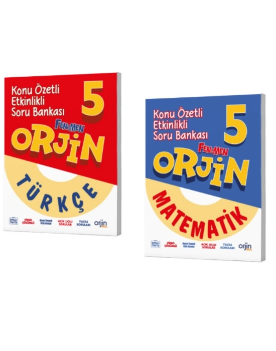 FENOMEN YAYINCILIK 5.SINIF ORJİN TÜRKÇE - MATEMATİK KONU ÖZETLİ ETKİNLİKLİ SORU BANKASI