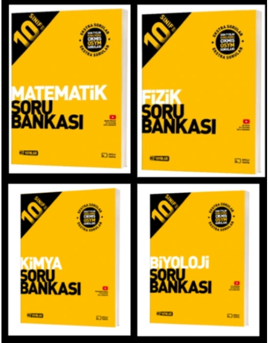 HIZ YAYINLARI 10. SINIF MATEMATİK - FİZİK - KİMYA - BİYOLOJİ SORU BANKALARI