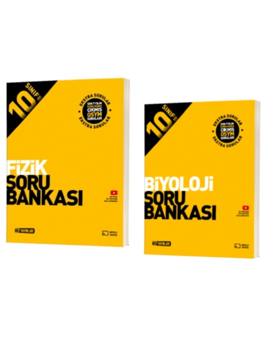 HIZ YAYINLARI 10. SINIF FİZİK - BİYOLOJİ SORU BANKALARI