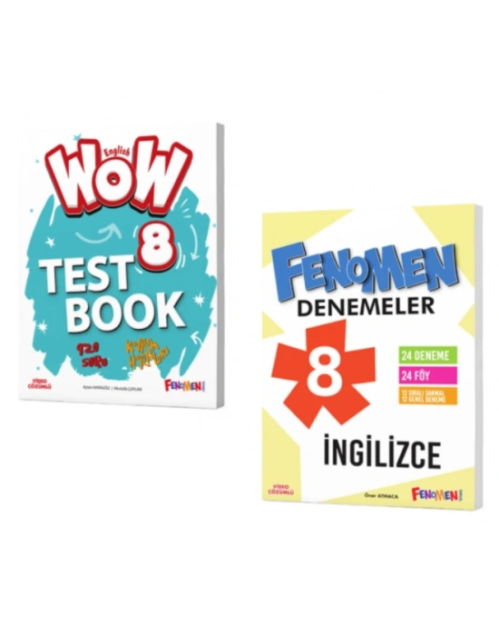 FENOMEN YAYINLARI 8. SINIF Wow English Test Book  ve Denemeler